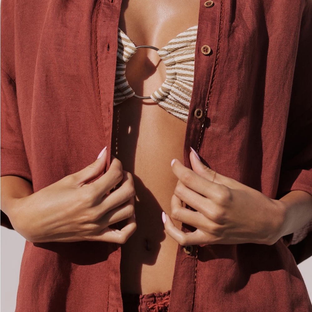 Rust Button Down Shirt